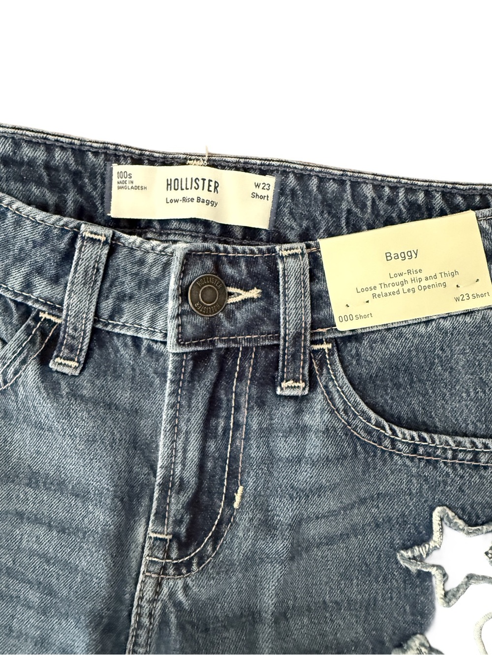Hollister Women’s Blue Embroidered Class of 2026 Graduation Wide-Leg Jeans - Picture 4 of 4